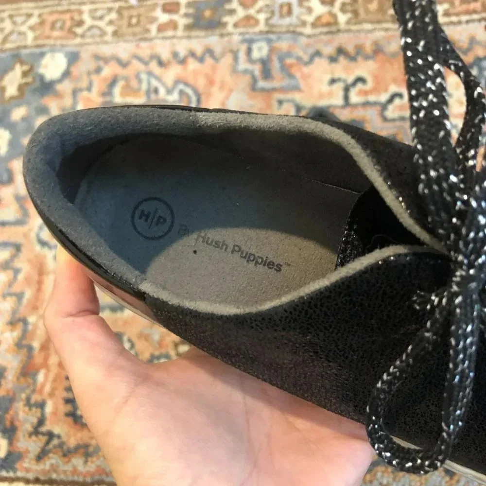 🍁HP by Hush Puppies Black Glittery Sneakers 9.5